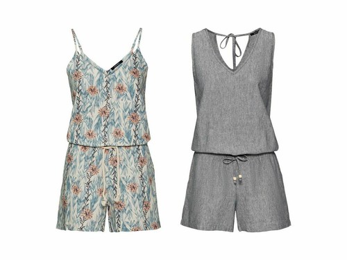 Damen leinen jumpsuit - leinen,