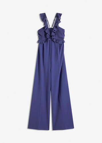 Jumpsuit mit tiefem - , ausschnitt