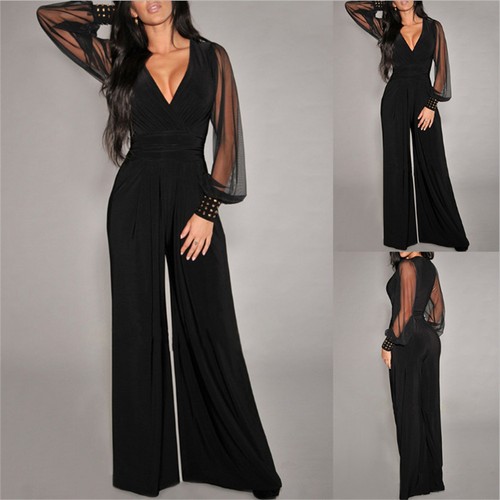 Damen langarm overall jumpsuit - overall,