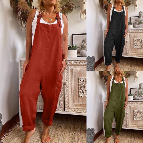 Damen trägerhose jumpsuit - trägerhose,