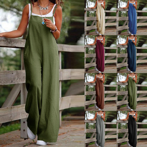Damen baggy latzhose - latzhose, jumpsuit
