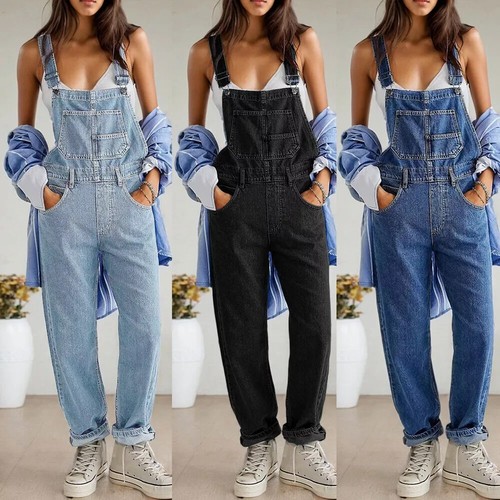 Damen latzjeans latzhose - latzhose, denim