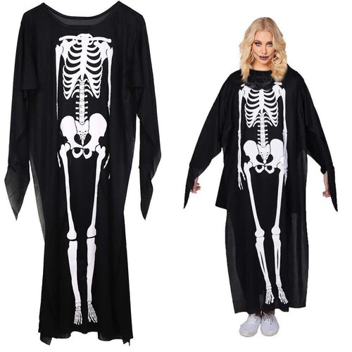 Skelett kostüm jumpsuit - kostüm,