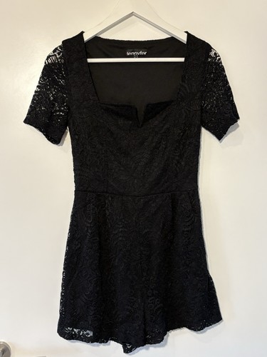 Schwarzer spitzen jumpsuit - schwarzer, spitzen-jumpsuit