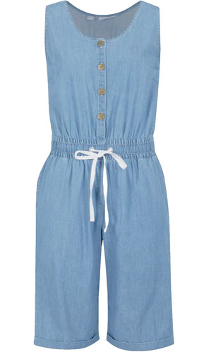 Damen jeans jumpsuit blau - damen,