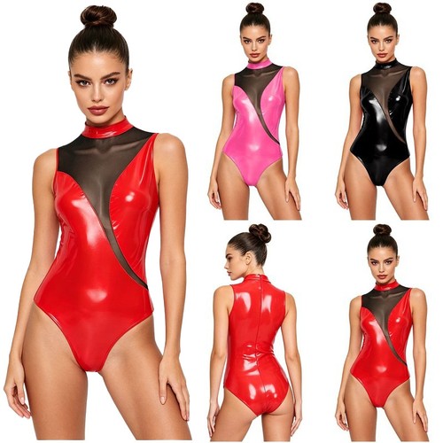 Damen wetlook bodysuit - damen, catsuit